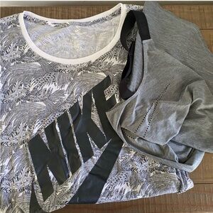 Nike Women's Black and White Graphic Tee + Nike Tank Top (2 items)